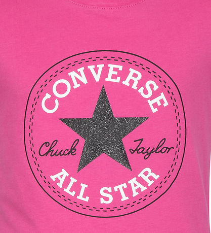 Converse T-shirt - Pink m. Logo