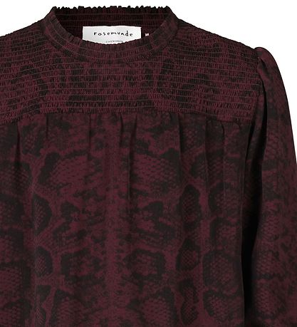 Rosemunde Bluse - Recycled Polyester - Merlot Snake Print