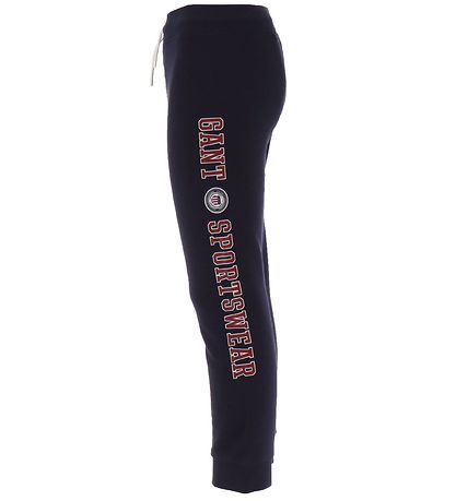 GANT Sweatpants - Crest Shield - Evening Blue m. Rød