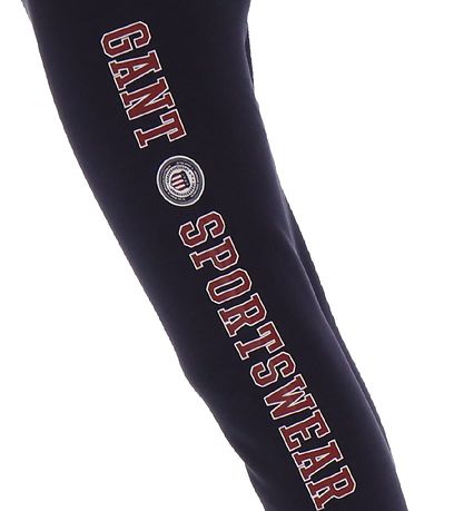 GANT Sweatpants - Crest Shield - Evening Blue m. Rød