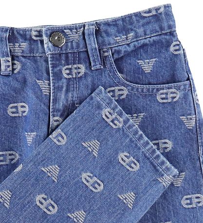 Emporio Armani Jeans - Denim Blue Medium/Hvid m. Logoer