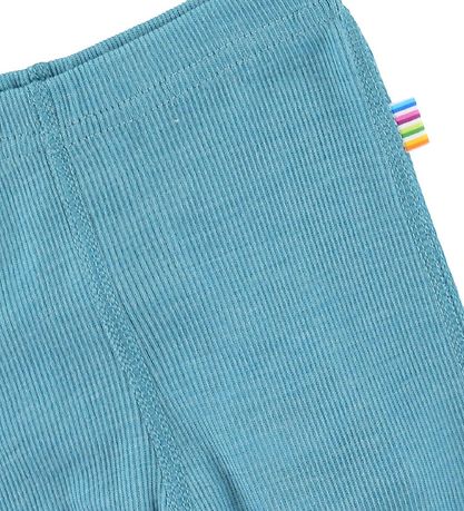 Joha Leggings - Uld/Silke - Rib - Blå