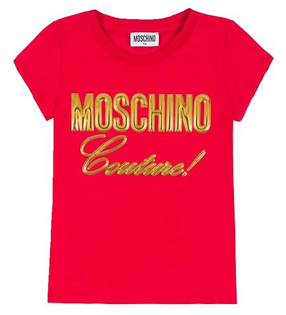 Moschino T-shirt - Rd m. Guld
