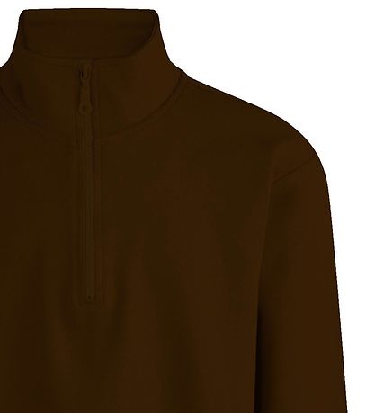 Grunt Sweatshirt - Delfo Sweat Half Zip - Brown