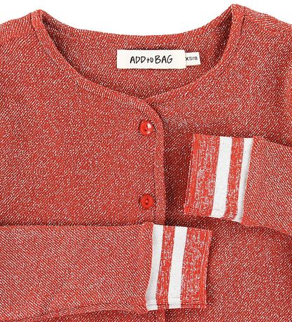 Add to Bag Cardigan - Burned Red m. Glimmer