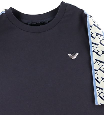 Emporio Armani T-shirt - Blue Navy m. Logostribe