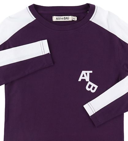 Add to Bag Bluse - Mørk Lilla m. Print