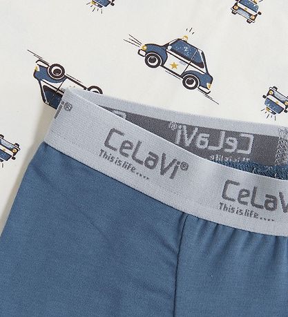 CeLaVi Undertøj - Sæt - Blue Fushion m. Politibiler