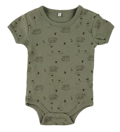 Pippi Baby Body k/æ - 4-pak - Deep Lichen Green