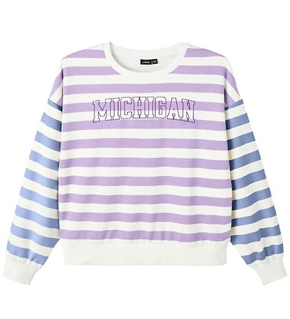 LMTD Sweatshirt - NlfTishi - Sand Verbena/Mix Stripes