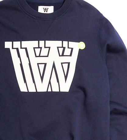 Wood Wood Sweatshirt - Tye Badge - Navy