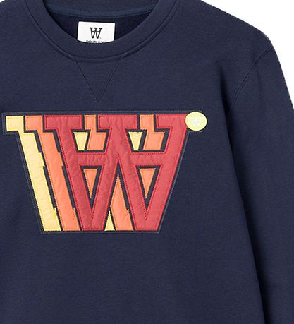 Wood Wood Sweatshirt - Tye Applique - Navy