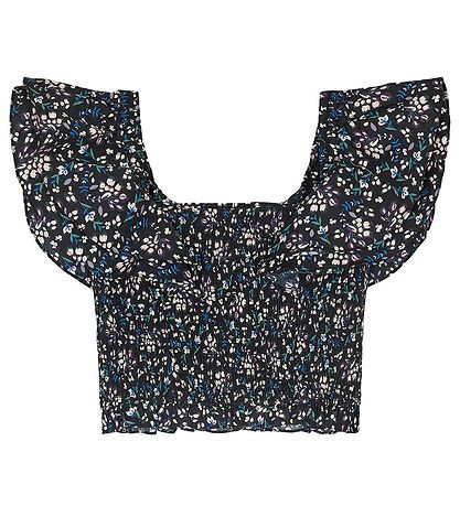 Designers Remix Top - Sandrine - Black Flower Print