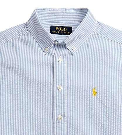 Polo Ralph Lauren Skjorte k/ - Classics II - Bl/Hvidstribet