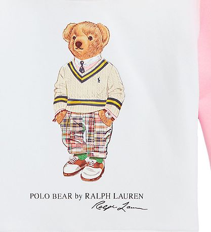 Polo Ralph Lauren Httetrje - Watch Hill - Hvid m. Gul/Rosa/Bl
