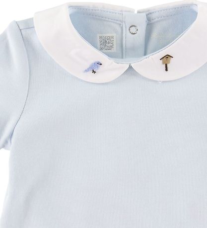 Polo Ralph Lauren Body k/æ - Baby Collection - Lyseblå m. Fugl