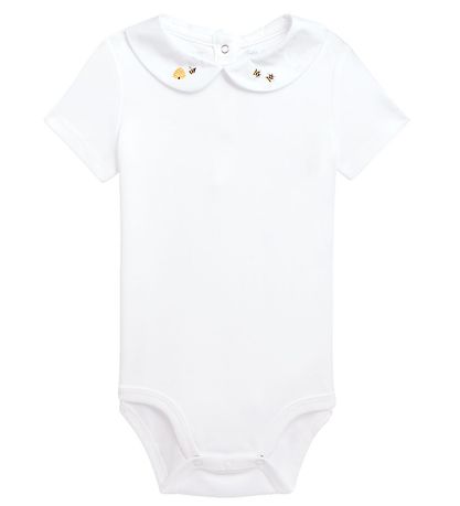 Polo Ralph Lauren Body k/ - Baby Collection - Hvid m. Bier