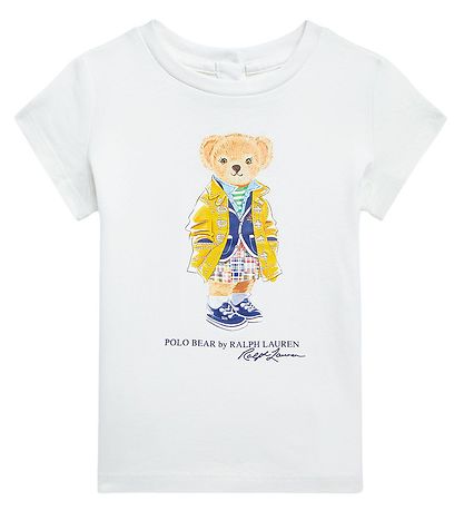 Polo Ralph Lauren T-shirt - Watch Hill - Offwhite m. Bamse