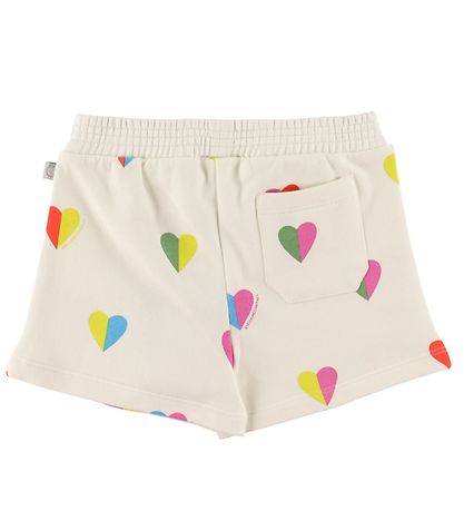 Stella McCartney Kids Sweatshorts - Hvid m. Hjerter