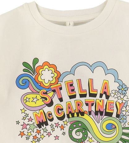 Stella McCartney Kids T-shirt - Cropped - Hvid m. Print