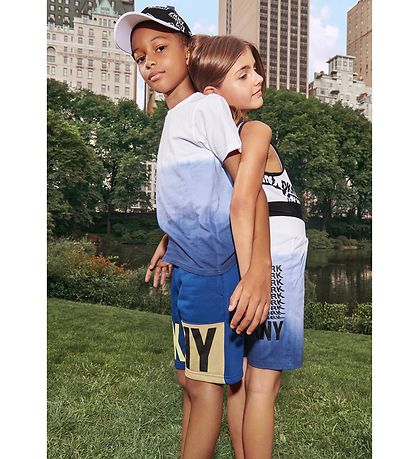 DKNY Shorts - Blå/Hvid m. Print