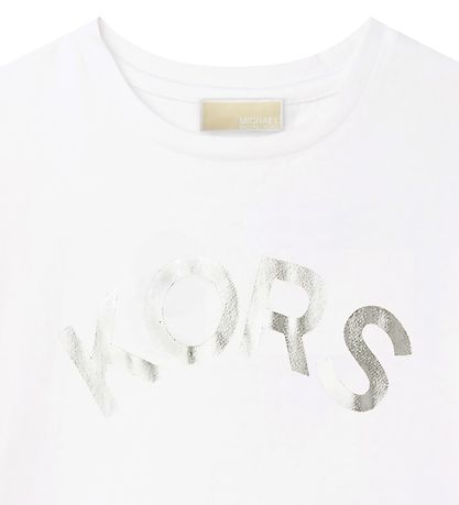 Michael Kors T-shirt - Cropped - Hvid m. Slv
