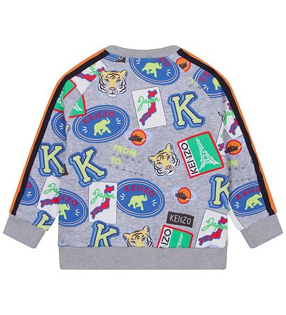 Kenzo Sweatshirt - Grmeleret m. Print