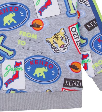 Kenzo Sweatshirt - Grmeleret m. Print