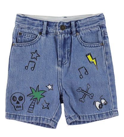 Stella McCartney Kids Shorts - Denim - Bl m. Print