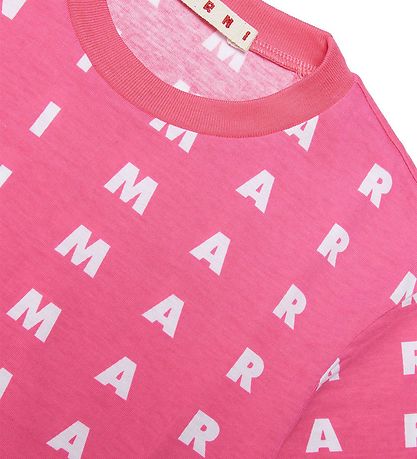 Marni T-Shirt - Cropped - Pink m. Hvid