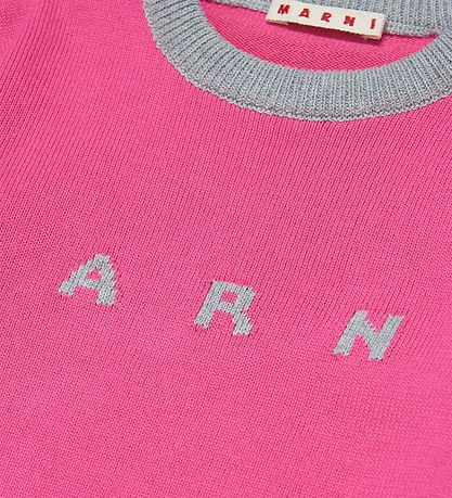 Marni Bluse - Strik - Pink m. Grmeleret/Gul