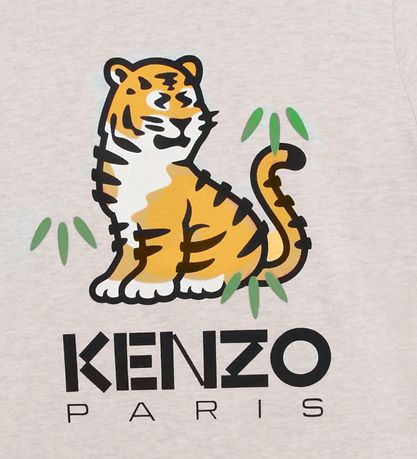 Kenzo Sweatshirt - Light Grey m. Tiger