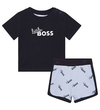 BOSS Gaveæske - T-shirt/Shorts - Navy/Blåstribet