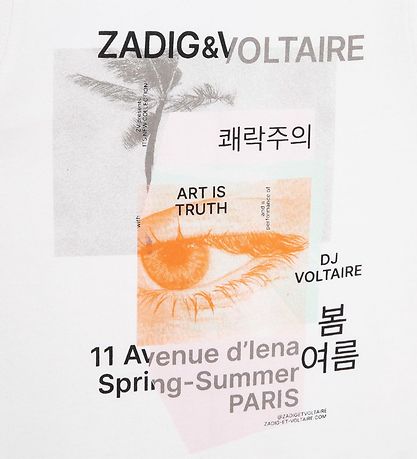 Zadig & Voltaire Tanktop - Hvid m. Fotoprint