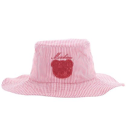 Moschino Bllehat - Pink/Hvidstribet m. Logo