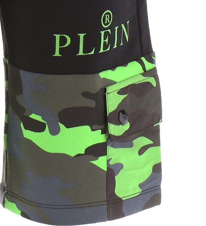 Philipp Plein Sweatshorts - Sort/Grn Camouflage