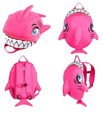 Crazy Safety Brnehavetaske - Shark - Pink