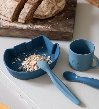 Sebra Skål - Silikone - Fanto - Nordic Blue