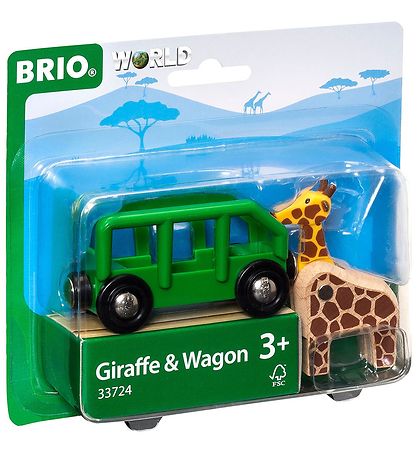 BRIO Legetøj - Giraf og Vogn
