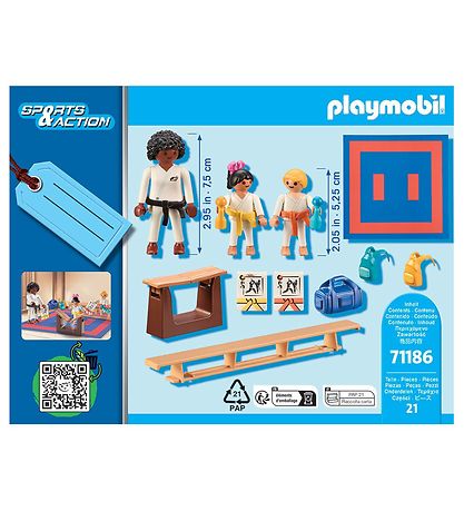 Playmobil Sports & Action St - Karatetrning - 71186 - 21 Dele