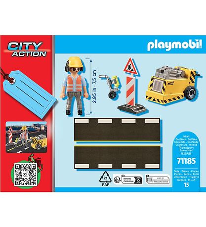 Playmobil City Action - Byggearbejder med kantfrser - 71185 - 1