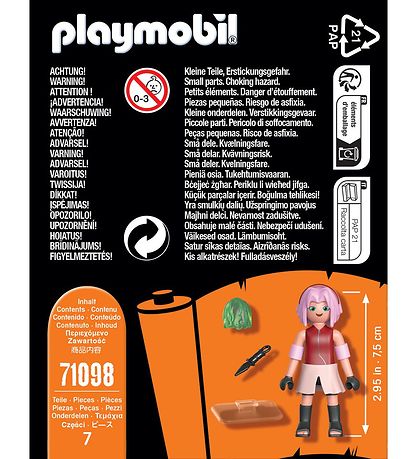 Playmobil Naruto - Sakura - 71098 - 7 Dele