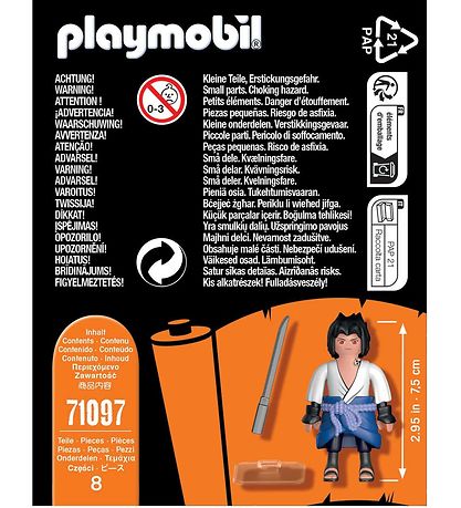 Playmobil Naruto - Sasuke - 71097 - 8 Dele