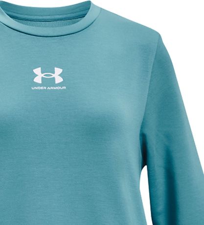 Under Armour Bluse - UA Rival Terry Crew - Glacier Blue