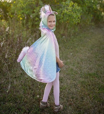 Great Pretenders Udklædning - Kappe - Rainbow Unicorn/Dragon