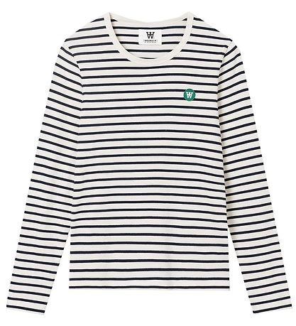 Wood Wood Bluse - Moa - Off-White/Navy Stripes