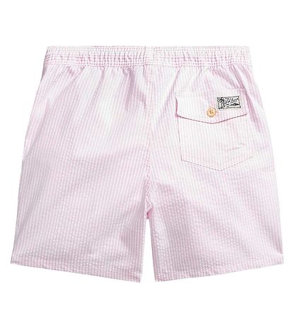 Polo Ralph Lauren Badeshorts - Classics II - Roesa/Hvidstribet