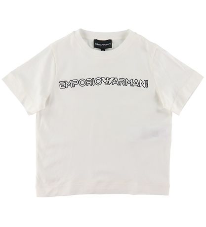 Emporio Armani T-shirt - Hvid m. Broderi