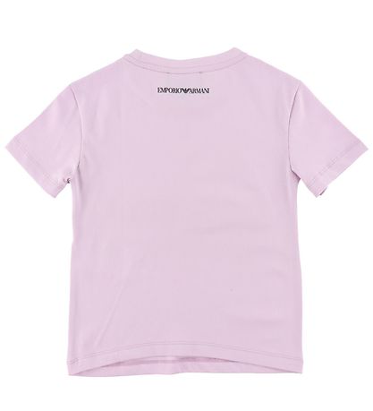 Emporio Armani T-shirt - Lyslilla m. Broderi