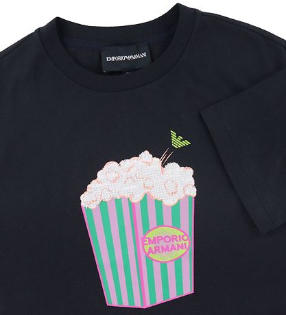 Emporio Armani T-shirt - Navy m. Popcorn